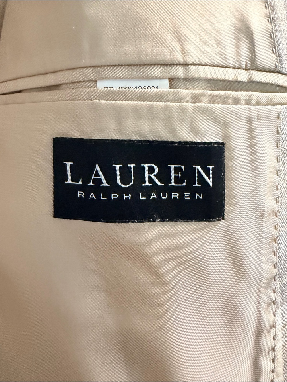 Ralph Lauren Light Beige & Gray Plaid Sport Coat - Picture 4 of 5
